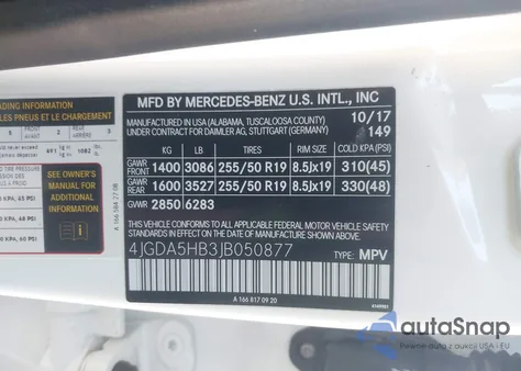 2018 Mercedes-Benz Gle 350 4Matic z USA, uszkodzony, nr VIN 4JGDA5HB3JB050877